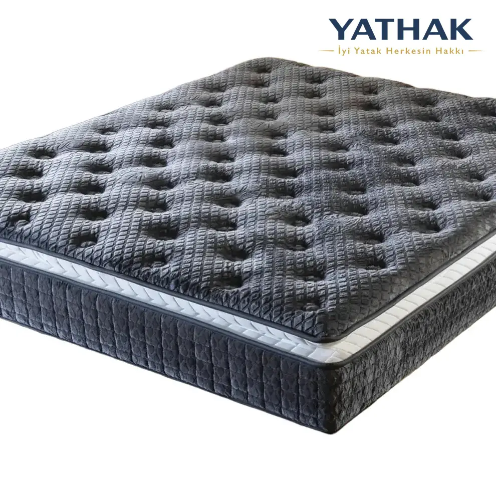 Ultra Ortopedik Bel ve Sırt Destekli Hilal Pedli Pocket Yaylı Torba Yaylı Tavşan Tüyü Kumaş Yatak