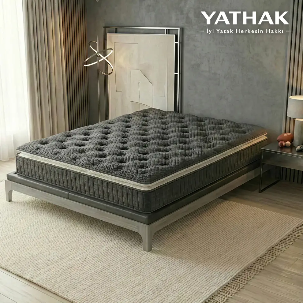 Ultra Ortopedik Bel ve Sırt Destekli Hilal Pedli Pocket Yaylı Torba Yaylı Tavşan Tüyü Kumaş Yatak